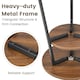 image 7 of COSTWAY Round Side Table Wooden 2-Tier Sofa End Table Brown