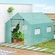 image 8 of Outsunny Tunnel Greenhouse W UV-resistant PE Cover, Wide Door, 2 x 3(m), Green