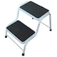 image 1 of Gr8 Home Double Step Caravan Stool Steel Non Slip Mat Door Ladder Van Motorhome Camper