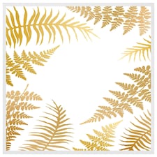 Gold fern (Picture Frame) White | S