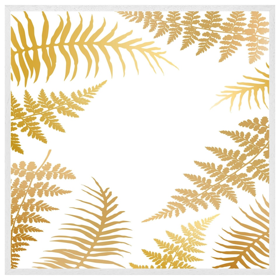 image 1 of Gold fern (Picture Frame) White | S