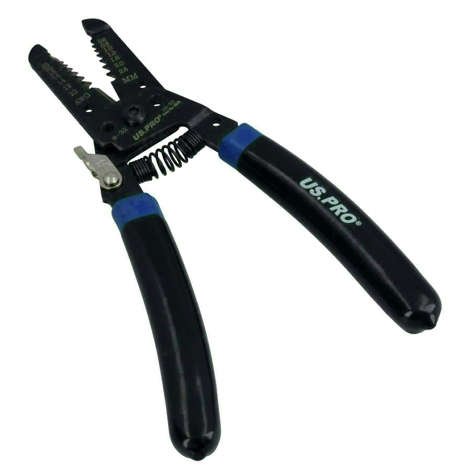 image 1 of 7" Curved Handle Electrical Wire Strippers and Cutters for Wire 0.6mm - 2.6mm