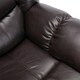 image 6 of Seattle 2 Seater Manual High Back Bonded Leather Recliner Sofa (Brown)