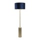 image 4 of ValueLights Lexy Gold Dimmable Floor Lamp with Navy Blue Velvet with Gold Inner Lamp Shade and LED Bulb