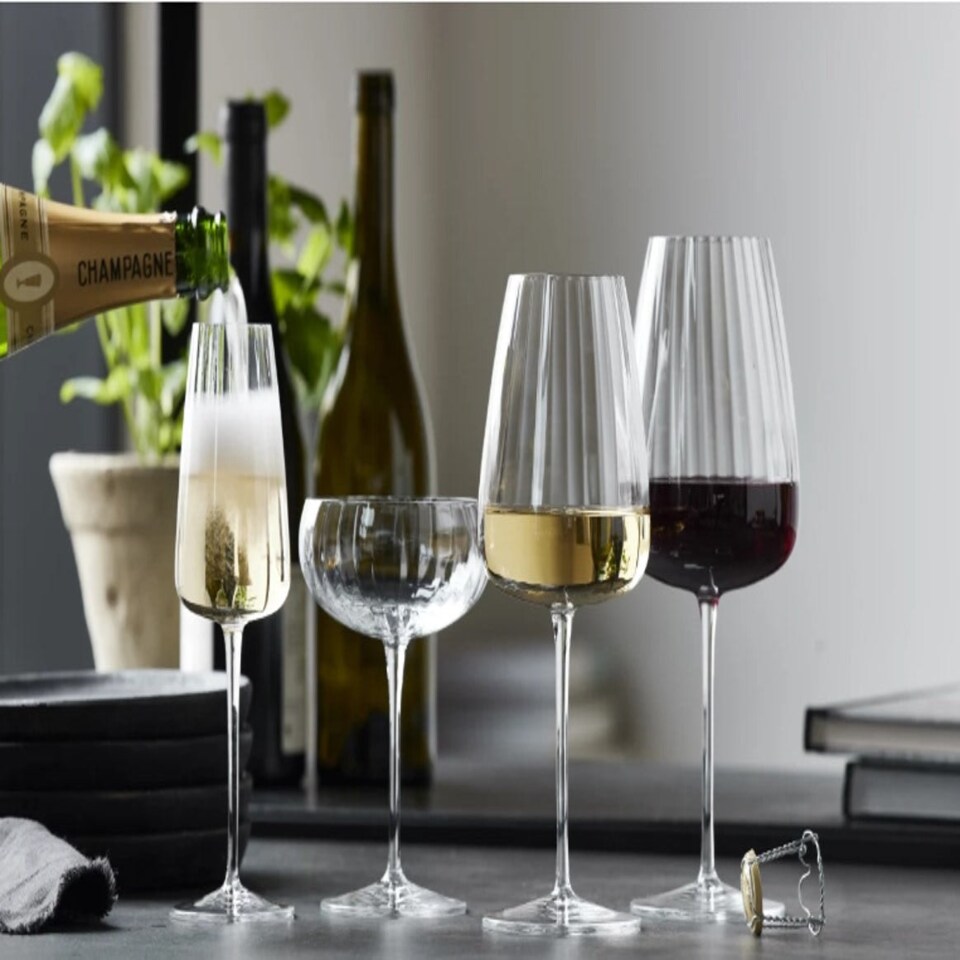 image 1 of Luigi Bormioli Optica Sparkling Wine Glasses, 210ml x 4