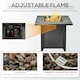 image 5 of Outsunny Outdoor Propane Gas Fire Pit Table w/ Rain Cover, 40000 BTU, Black