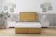 image 1 of Sloomy Ashford Mustard Plush Ottoman Bed With Mattress With 26" Strutted Headboard 2'6 Small Single