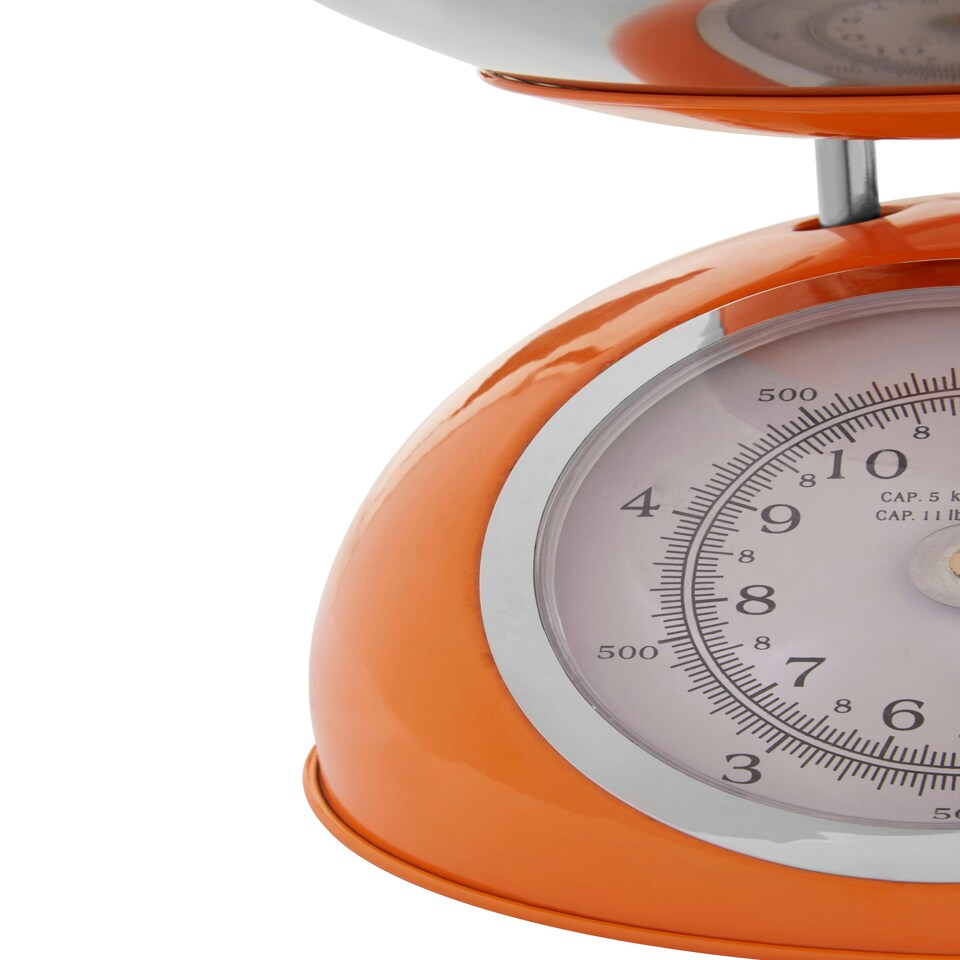 image 1 of Interiors By Premier Retro 5Kg Orange Kitchen Scale, Premium Constructed Kitchen Scale, Iron Steel Constructed Baking Scale