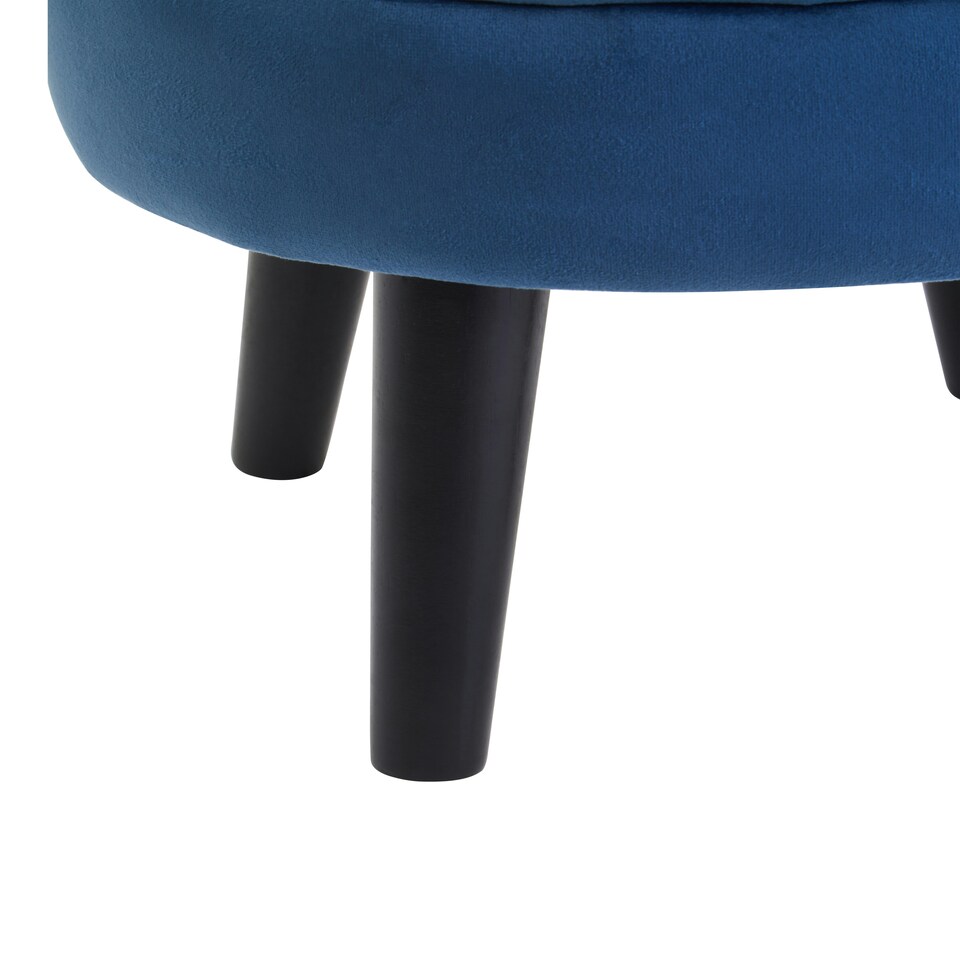 image 1 of Interiors by Premier Midnight Velvet Stool, Adjustable Living Room Footstool, Ergonomic Sofa Footstool