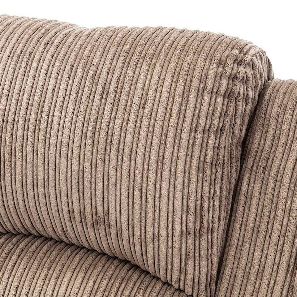 image 1 of Postana 2 Seater Electric High Back Jumbo Cord Fabric Recliner Sofa (Brown)
