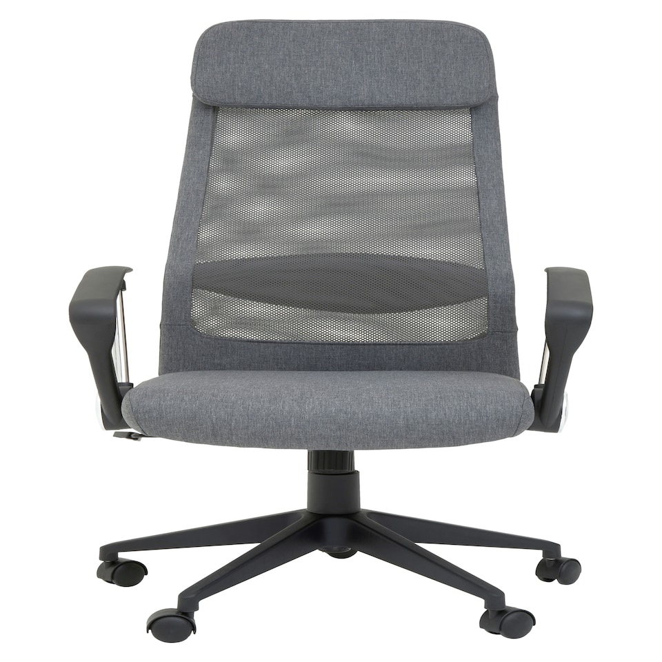 image 1 of Interiors by Premier Brent Grey Mesh And Fabric Home Office Chair