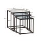 image 4 of Stirling Nest Of 3 Tables in Smoked Glass and Black