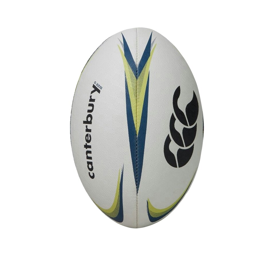 image 1 of Canterbury Mentre Rugby Ball - White/Lime - 4