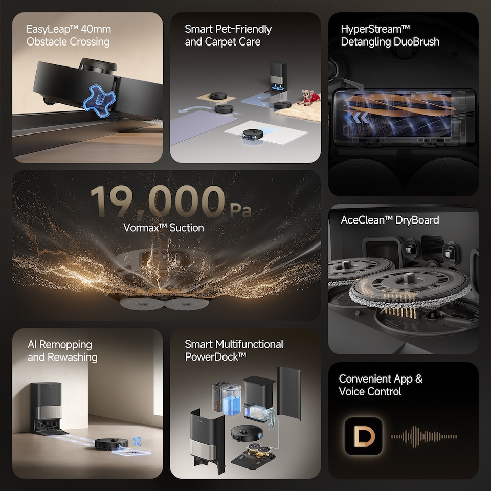 image 1 of Dreame L40s Pro Ultra Smart Robot Vacuum - Black