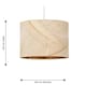 image 9 of Set of 2 Tropica - Champagne with Gold Embossed Leaf Detail 25cm Ceiling Pendant or Table Lamp Shades Gold