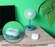image 3 of Premier Compact USB Rechargeable Desktop Fan with Adj Head Green