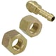 image 1 of Welding Gas Hose Connector 5/16 Hose Tail with 3/8 BSP RH + LH Thread Nuts 2pc