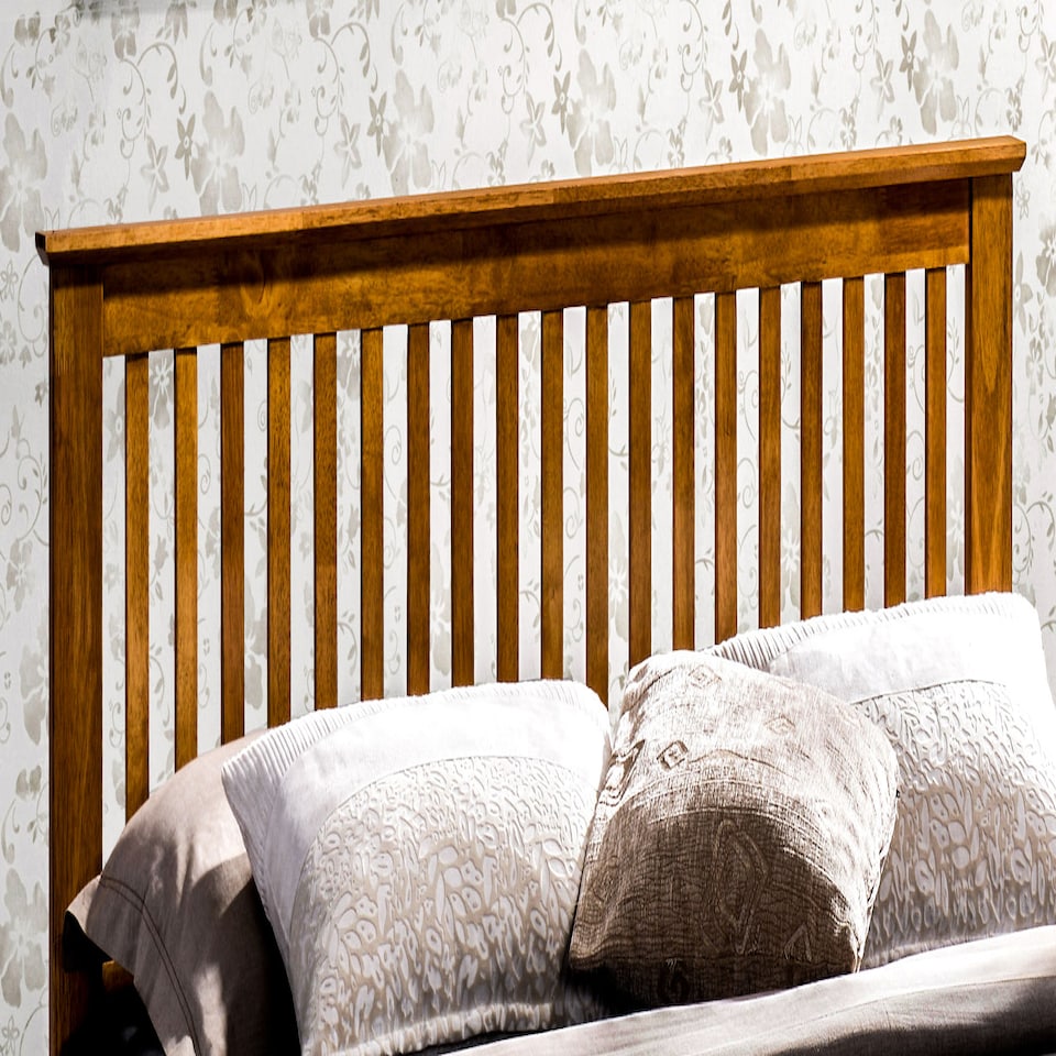 image 1 of 3ft Single Oak Colour Finish Shaker Wood Wooden Bed Frame Bedstead High Foot End