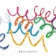 image 5 of Pack of 100 Assorted Glitter Chenille Stem Pipe Cleaners 0.6 x 30cm