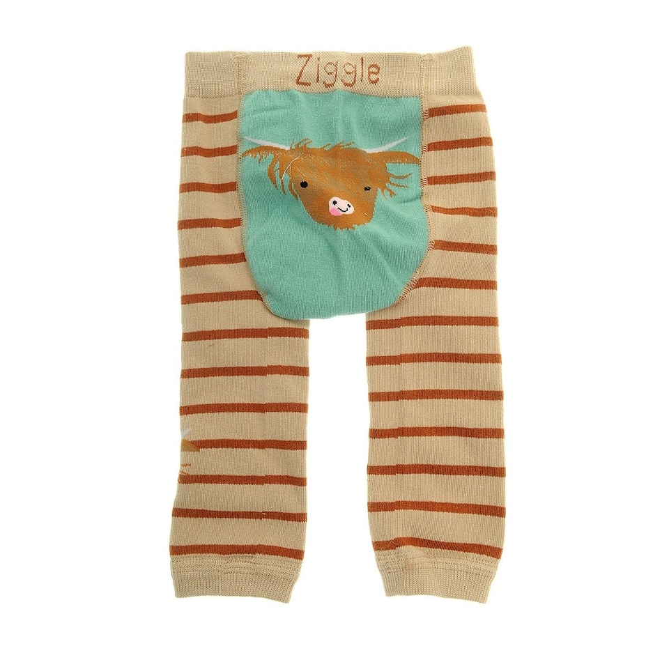image 1 of Ziggle Leggings and Socks Set 6-12m - Highland Cow