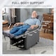 image 6 of HOMCOM Linen Fabric Electric Recliner Chair with Remote Control, Grey Grey