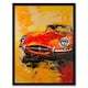 image 1 of Classic Red Sports Car Lover Vibrant Man Black Framed Wall Art Print A4