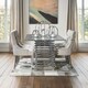 image 1 of Interiors By Premier Modern Design Gold Finish Dining Table, Metropolitan Small Dining Table, Stylish Kitchen Table For Dinner Silver