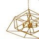 image 2 of Interiors by Premier Brass Finish Six Bulb Pendant Light, Overlapping Cube Metal Frame, Contemporary Luxe Lighting Fixture