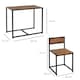 image 7 of HOMCOM 3 Piece Dining Table Set with Metal Frame Natural