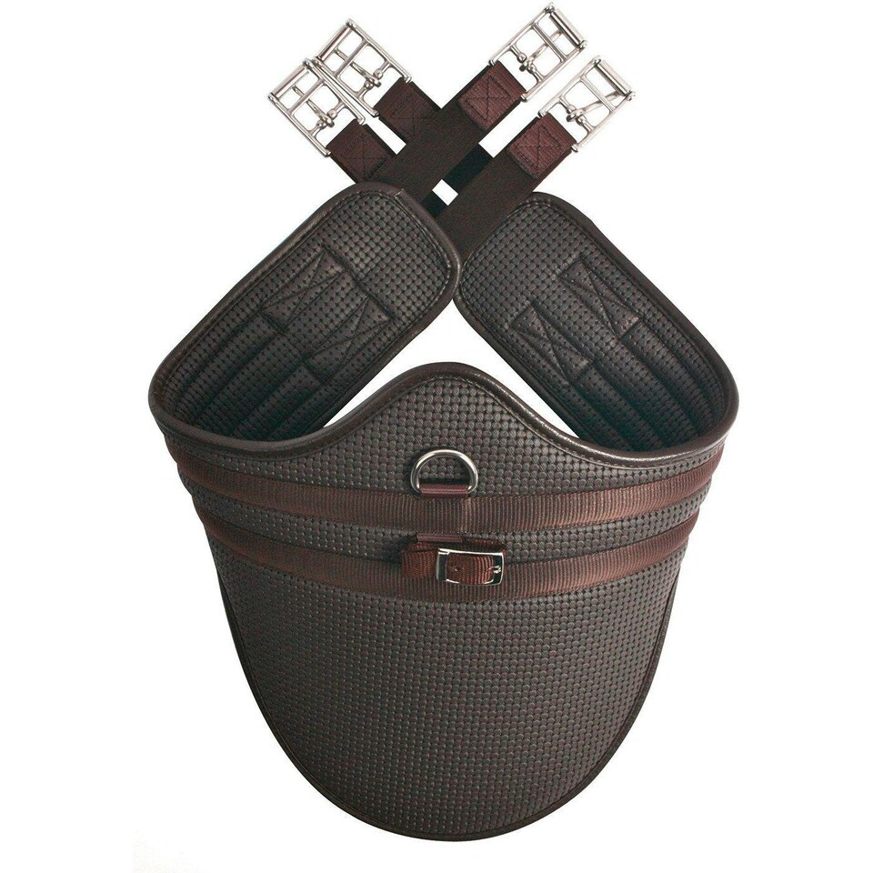 HyCOMFORT Waffle Stud Girth - Brown - 50in