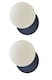 image 1 of ValueLights Darla Pair Navy Frosted Globe Bathroom Wall Lights | Blue