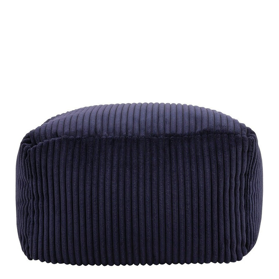 image 1 of icon Theo Beanbag Footstool Corduroy Navy Blue Blue | Blue