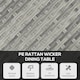 image 3 of Outsunny Outdoor PE Rattan Dining Table w/ Wood-plastic Composite Top, Grey
