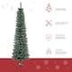 image 3 of HOMCOM 5.5FT Artificial Snow Dipped Christmas Tree mas Pencil Tree Holiday Home Indoor Decoration with Foldable Black Stand, Green