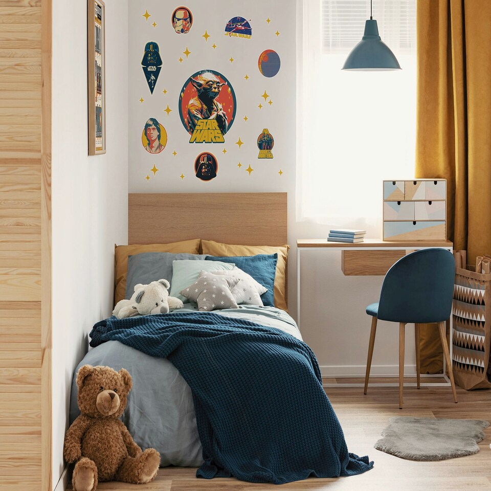 image 1 of Star Wars The Mandalorian Grogu Cute Self-Adhesive Wall Stickers