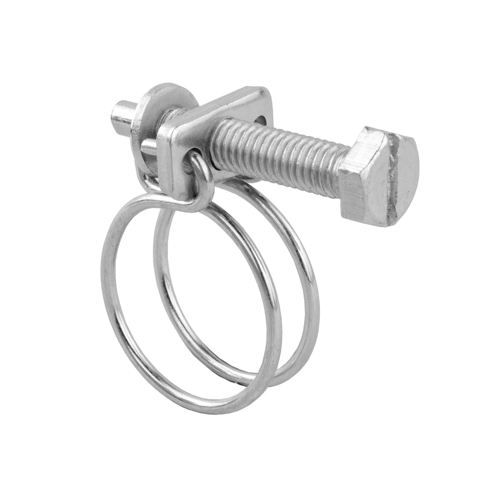 image 1 of KCT Universal 22-25mm Double Wire Clips for Hose Pipe - 10 Pack