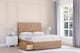 image 1 of Sloomy Highbury Sand Naples Divan Bed With Mattress 2 Drawers Same Side With 26" Strutted Headboard 4' Small Double | Cream | Sand | Small Double | 1