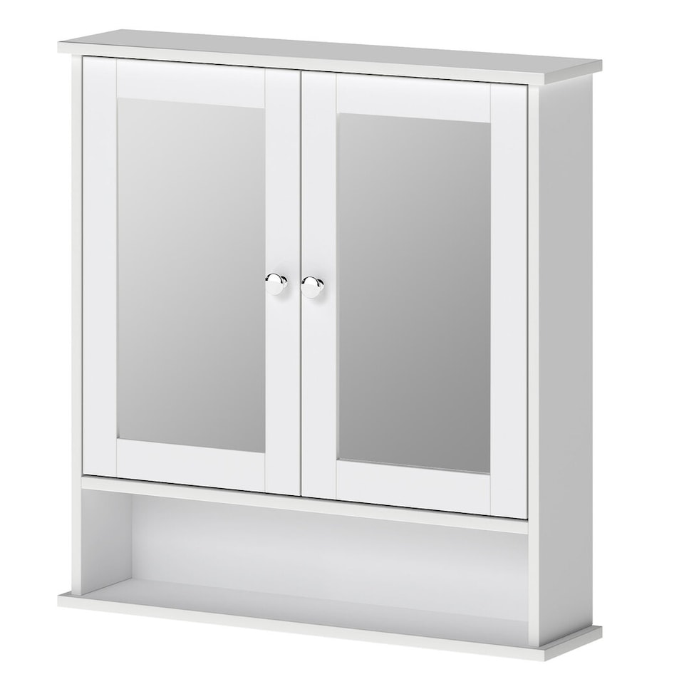 image 1 of Levede Bathroom Mirror Cabinet Storage Toilet Cupboard Wall Mounted Shelves