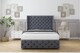 image 2 of Sloomy Luthor Steel Plush Divan Bed Base No Drawers With 54 Inch Wingback Headboard & 12 Inch Matching Footboard | Grey | Steel | Small Double | 1