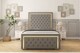 image 1 of Sloomy Sofia Gold Pewter Dumfries Bed Frame With Mattress With 50" Upholstered Headboard 3' Single