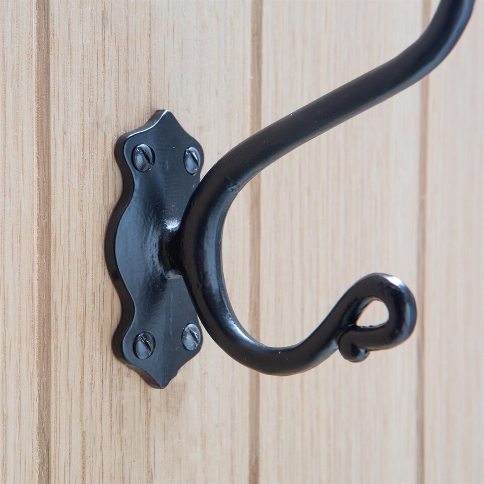 image 1 of Hammer & Tongs Curly Hat & Coat Hook - W40mm x H140mm - Black