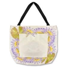 Gold & Purple Flowers Tote bat | Multi