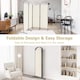 image 7 of COSTWAY 188cm 4 Portable Panel Room Divider Folding Privacy Screen Divider White