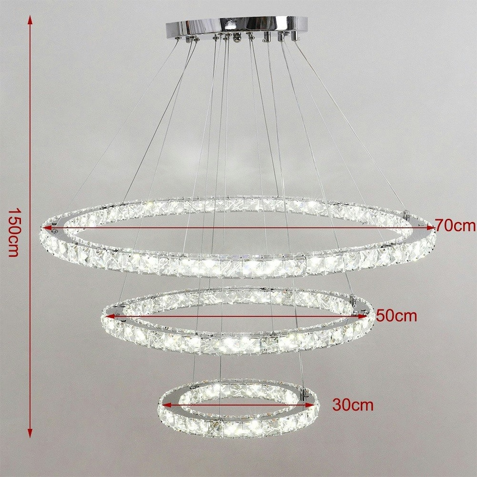image 1 of Living and Home Modern Star Ring Adjustable LED Pendant Light