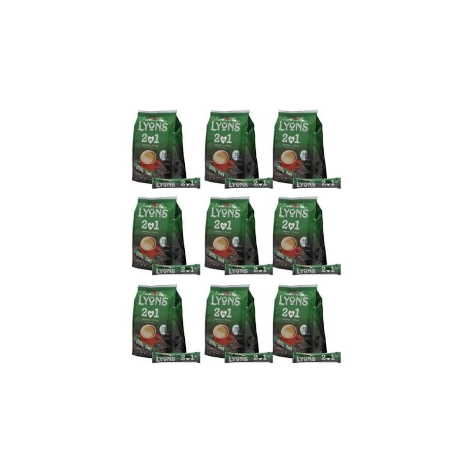 image 1 of Lyons Instant Coffee 2 in 1 10 Sachets 16g | Green | 6 - Green | Coffee | 6