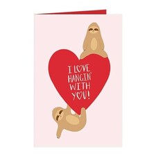 I Love Hanging With You Valentines Card with Envelope