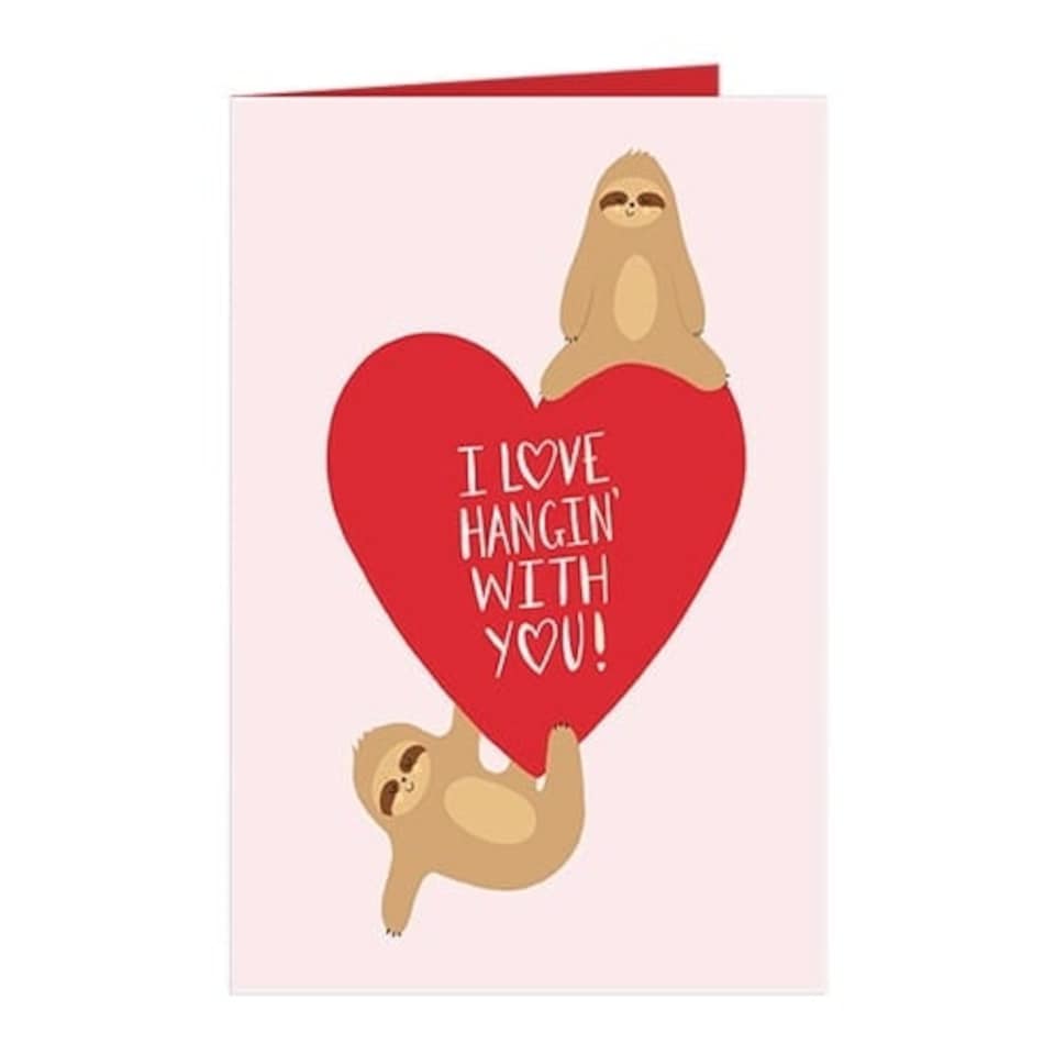I Love Hanging With You Valentines Card with Envelope
