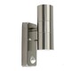 image 4 of ValueLights Up Down Brushed Silver Wall Light and GU10 Spotlight LED 5W Cool White 6500K Bulb Chrome