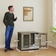 image 7 of PawHut Dog Crate Furniture, End Table for Medium Dogs w/ Cushion