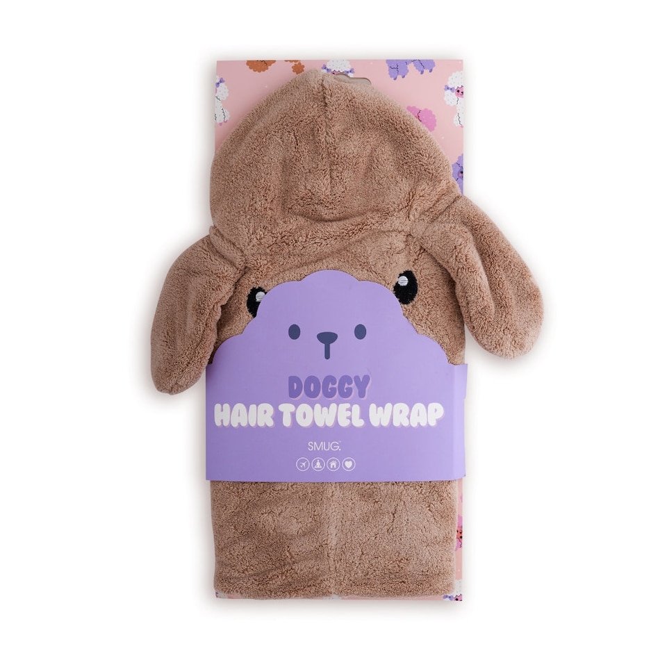 image 1 of SMUG Novelty Hair Towel Wrap, Doggy